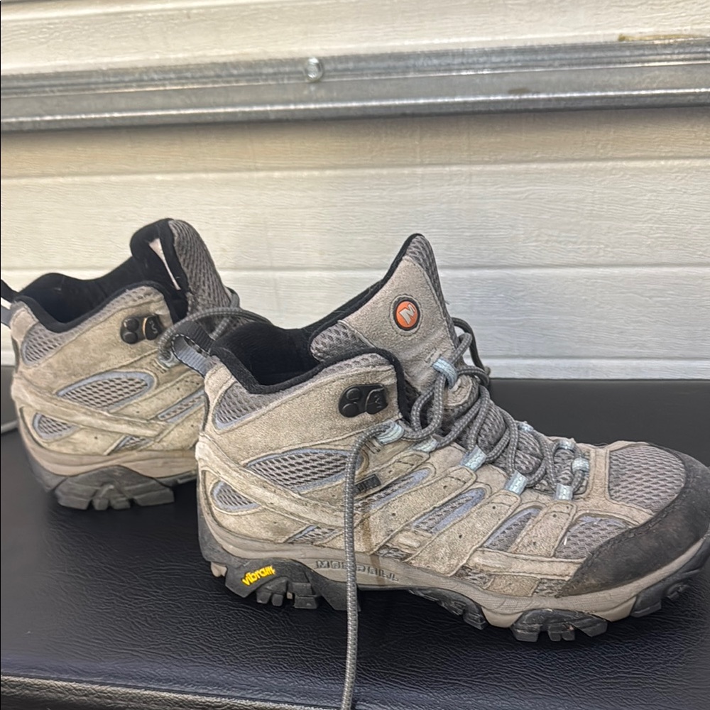 Merrell Gray Hiking Boots with Vibram Sole